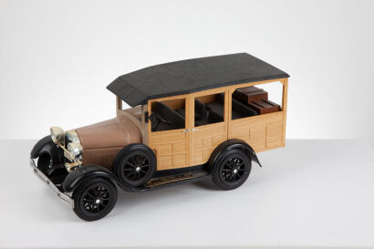 (1) Jim Beam Bourbon Whiskey Regal China Decanter 750ml Decanter 1929 Model A Ford "Woodie", 80 proof