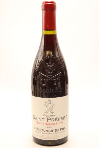 (1) 2003 Domaine Saint Prefert Chateauneuf-du-Pape Reserve Auguste Favier, Rhone [JR17.5]