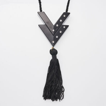 Valentino Black V Perfume Necklace