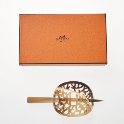 Hermes Buffalo Horn Hair Accessory