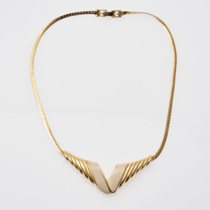 Givenchy White Enamel Necklace