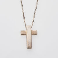 Gucci Silver Cross Necklace