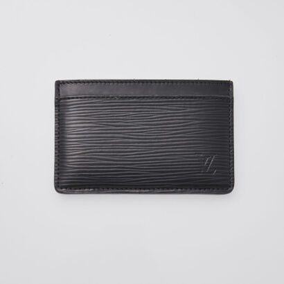 Louis Vuitton Black Epi Leather Cardholder