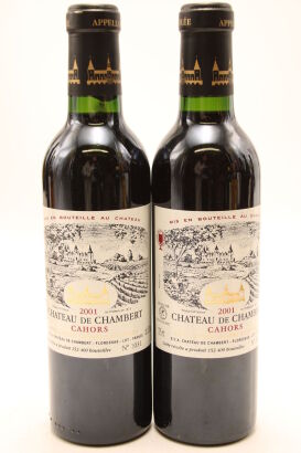 (2) 2001 Chateau de Chambert Malbec, Cahors 375ml