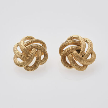Trifari Swirl Earrings