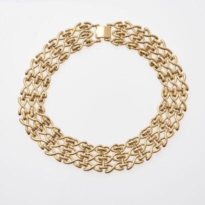 Napier Gold Tone Link Necklace