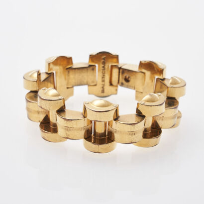 Balenciaga Heavy Gold Tone Bracelet