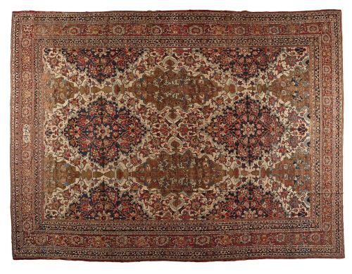 A Large and Rare Iranian Rava Kirman Carpet