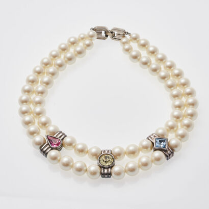 Givenchy Bijoux Faux Pearl Necklace