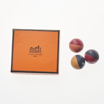 Hermes Round Leather Dice
