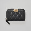 Chanel Quilted Caviar Leather Boy Wallet
