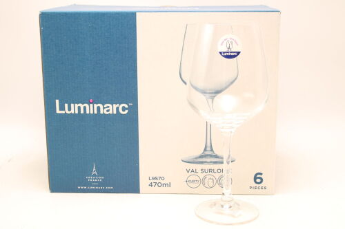 (1) Luminarc val sur loire White wine glass, 250ml. Set of 6 sold as one lot