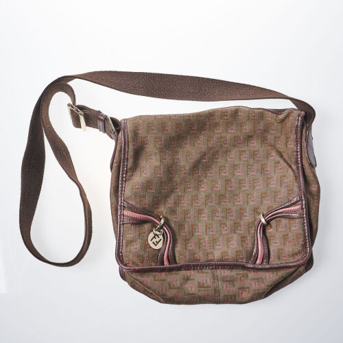 Fendi Zucca Canvas Crossbody Bag