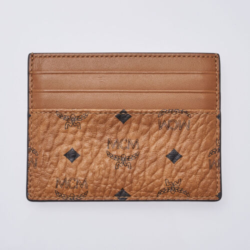 MCM Visetos Cognac Cardholder