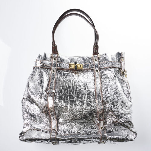 Lanvin Metallic Leather Kentucky Tote Bag