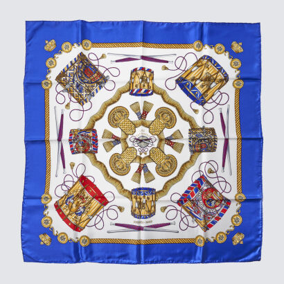 Hermes Les Tambours Scarf