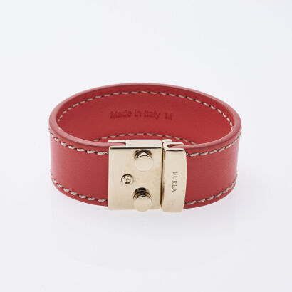 Furla Red Leather Bracelet