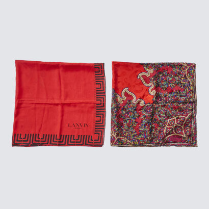 Two Lanvin Silk Scarves