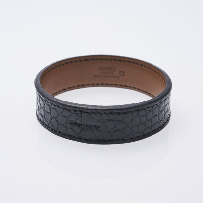 Hermes Alligator Leather Bangle
