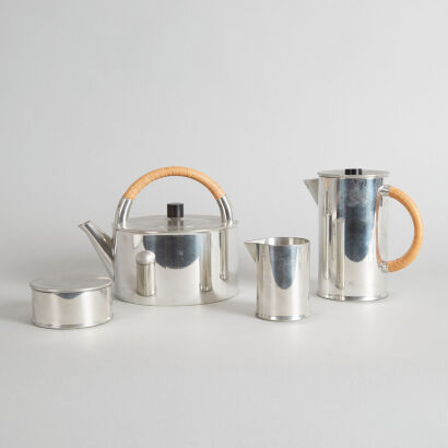 A Erik Magnussen for Selangor Four-Piece Pewter Coffee and Tea Set