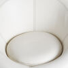 A Pair of White Leather Swivel Tub Chairs&nbsp; - 3