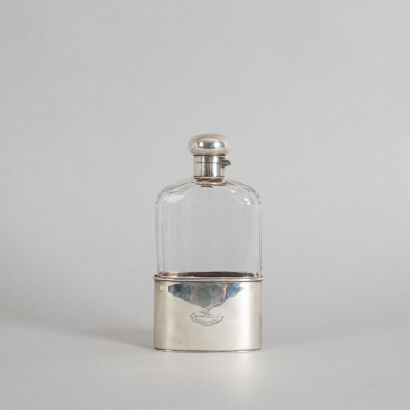 An Edwardian Sterling Silver Hipflask