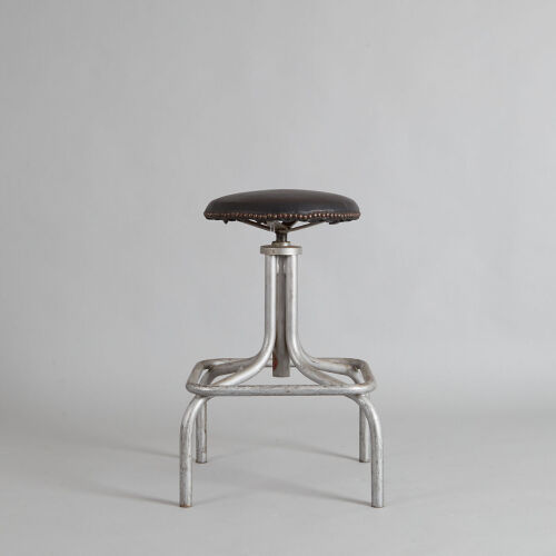 A French Heliolite Industrial Stool