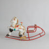 A Vintage Mobo Tinplate Rocking Horse