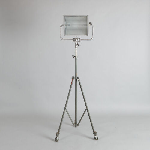 French Metal Photographer's Lamp on A Stand
