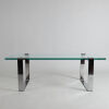 A Refined Chrome and Glass Coffee Table