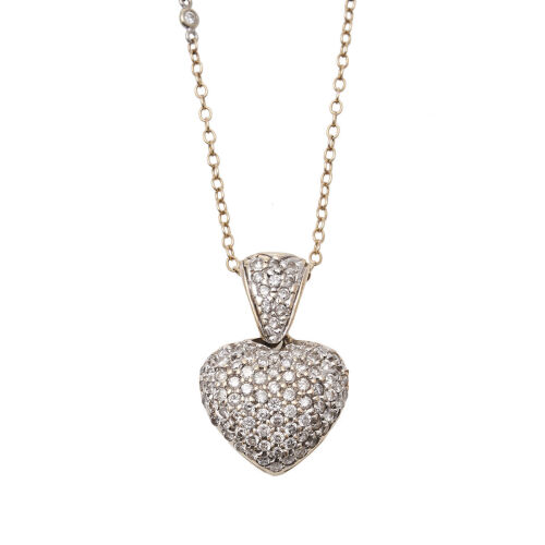 14ct Diamond Heart Pendant