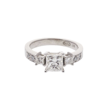 18ct White Gold Princess Cut Diamond Ring