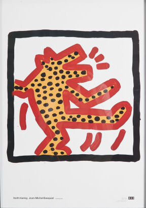 Crossing Lines - Jean-Michel Basquiat/Keith Haring Exhibition Poster