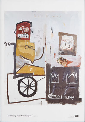 Crossing Lines - Jean-Michel Basquiat/Keith Haring Exhibition Poster