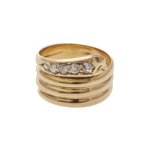 18ct Estate Serpent Diamond Ring