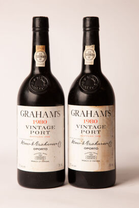 (2) 1980 Grahams Vintage Port, Oporto