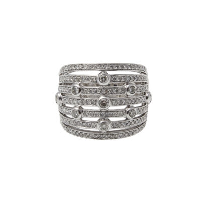 14ct White Gold Diamond Dress Ring