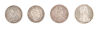 Four Large Antique Silver Coins 1780 - 1899 