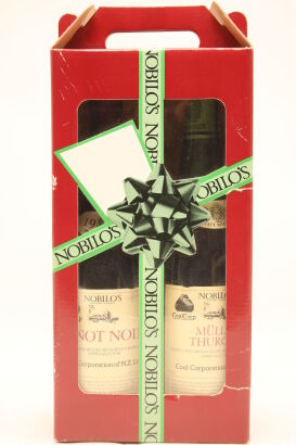 (1) 1985 Nobilos Private Bottling Coal Corporation of NZ Ltd Pinot Noir & 1989 Muller-Thergau Gift Set, Huapai, Sold as one lot