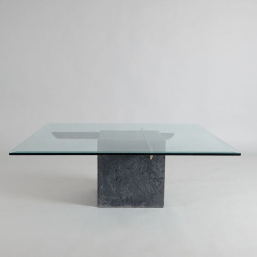 An Artedi Style Glass and Marble Modernist Coffee Table&nbsp;