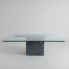 An Artedi Style Glass and Marble Modernist Coffee Table&nbsp;