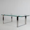 A Refined Chrome and Glass Coffee Table - 3