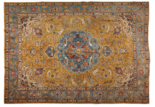 A Large Hand Knotted Kashan or Tabriz Carpet