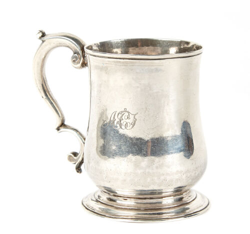 A Sterling Silver George II Christening Cup