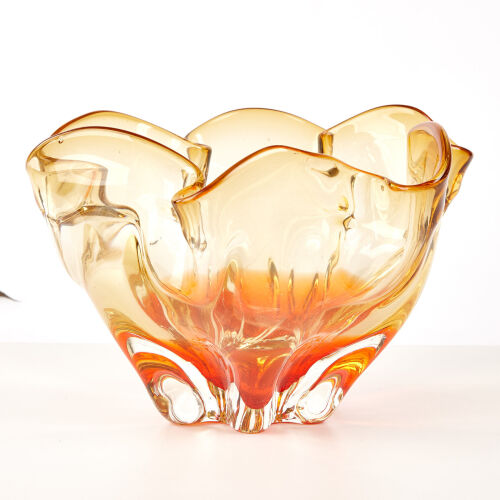 A Mid-Century Hand Blown Glass Bowl