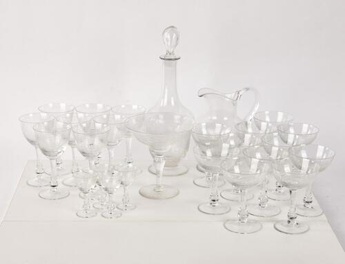 A Large Set of Venetian Glassware C. 1950s