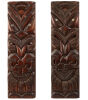 Two Maori Carved Pou Pou Panels