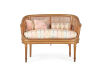 A Louis XVI Style Gilt Caned Canape Sofa