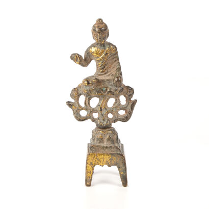 A Chinese Gilded Bronze Buddha