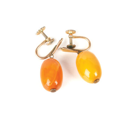 A Pair of Amber Earrings